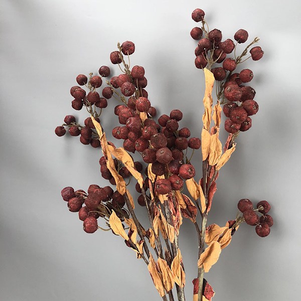 Tørrede Ginkgo Grene Nordiske Kunstige Blomster til Borddekoration red