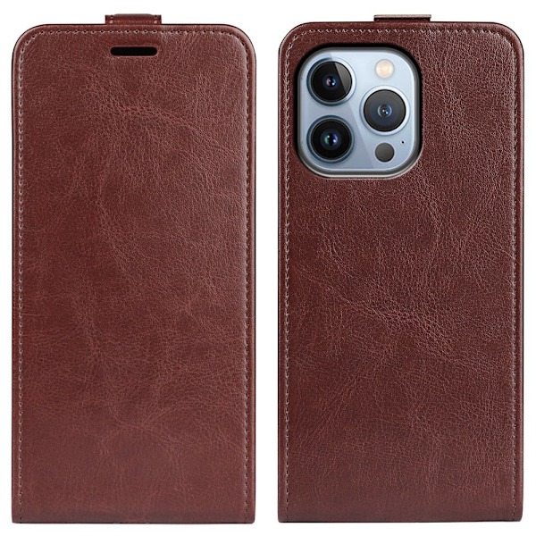 Etui til iPhone 16 plus brun Wallet med kortholder Flip Tilpasning