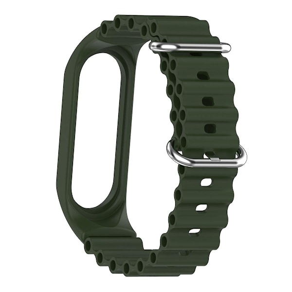 Grøn Grøn Silikone Urrem kompatibel med Xiaomi Mi Band 7 / 6 / 5 / 4 / 3