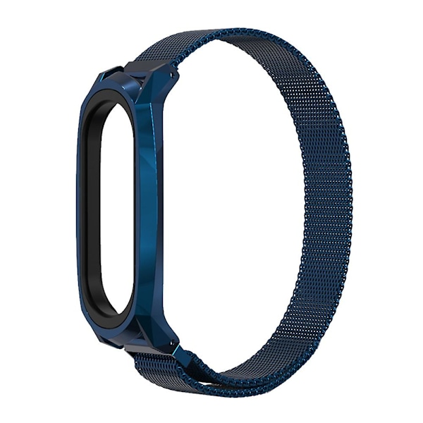 Blå Blå kompatibel med Xiaomi Mi Band 6 / 5 / 4 / 3 Rustfritt Stål Klokkereim