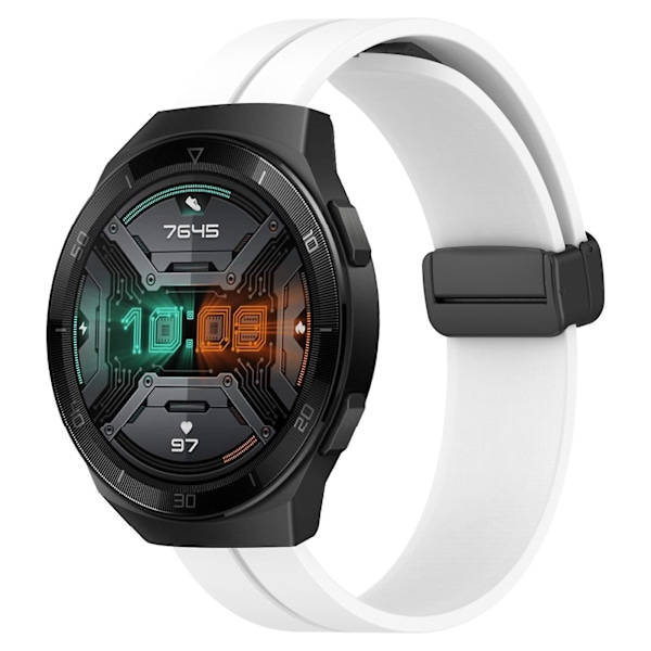 Vit Vit Silikon Armbandsrem kompatibel med Huawei Watch Gt 2e