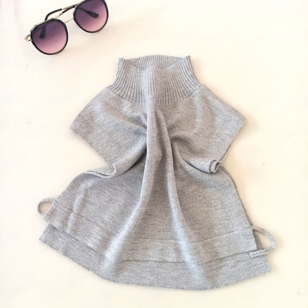 Dame falsk krave Aftagelig halv Aftagelig Pullover Aftag Mock neck in white Default