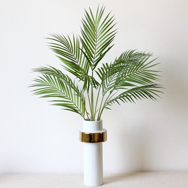 1 stk. Kunstigt palmebladstræ, ægte berøringsplastplanter, bolighavedekorationer, tropisk grøn plante Matches the image L