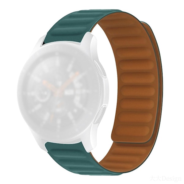 Malakitgrøn Malakitgrøn Silikone Magnetisk Urrem kompatibel med Huawei Gt 3 42mm