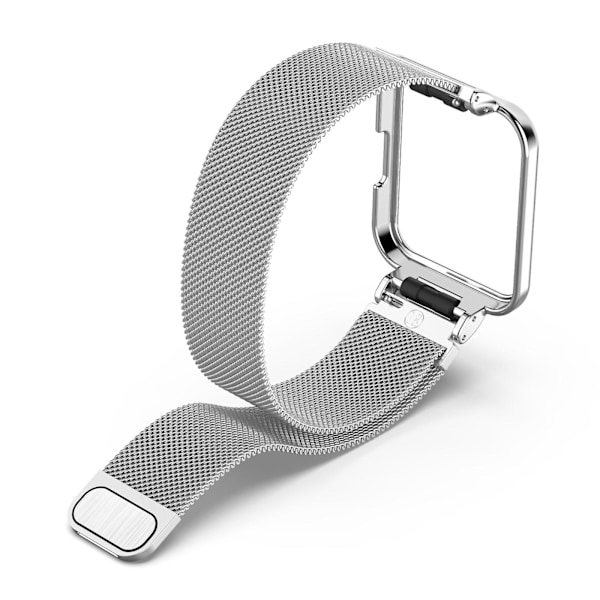 Sølvfarvet metalrem med urkasse kompatibel med Xiaomi Redmi Watch 2 Lite kompatibel med Xiaomi Redmi Watch 2 Lite