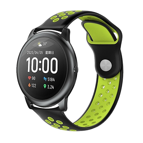 Sort Grøn Sort Grøn kompatibel med Xiaomi Haylou Solar / Ls05 silikonerem