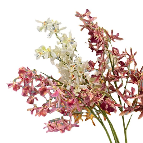 3D-printet edderkoppeorkidé-simuleringsblomst til hjem, hotel, bryllupsdekoration Pink Purple