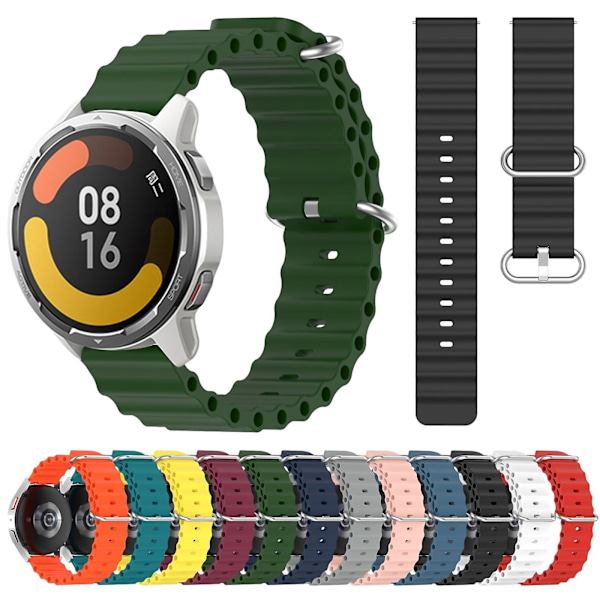 Svart Svart Silikon Armbandsur Kompatibelt med Xiaomi Mi Watch Color 2