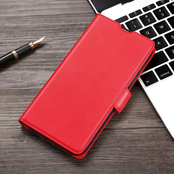 Etui til iPhone 13 rød Wallet med kortholder, stativ, flip