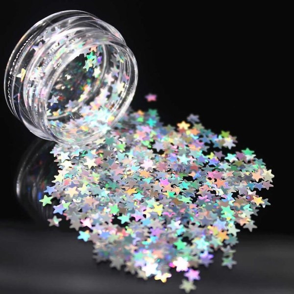 5g holografiska paljetter Glitter - Shinny Eye Skin Highlighter Ansiktsmakeup White/Red