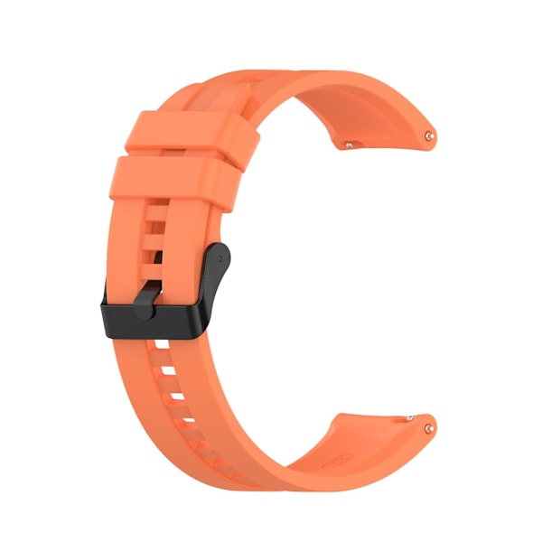 Eloisa oranssi Yhteensopiva Huawei Watch Gt 2 42mm kellonrannekkeen kanssa mustalla soljella mustalla soljella