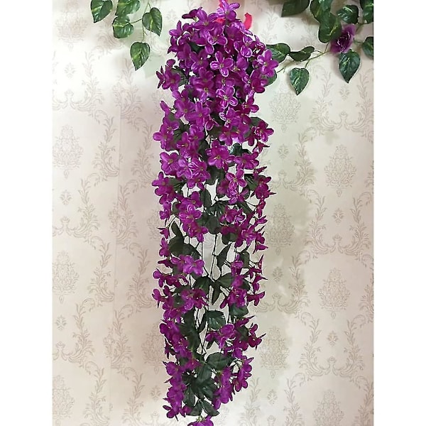 Petal Hængende Kunstige Blomster, Kunstige Wisteria Hængende Blomster Fuchsia