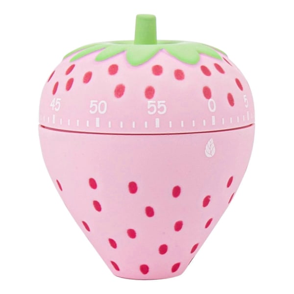 Sød Frugt Køkken Timer Mekanisk Cookie Timer Kawaii Jordbær Form Timer 360 Graders Rotation Til Køkken