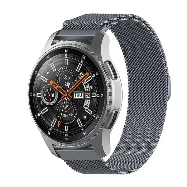 Grå Grå kompatibel med Honor Magic Watch 2 / Galaxy Active2 22mm Milan Rostfritt Stål Mesh Klockarmband