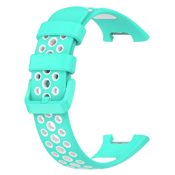 Cyan Vit Cyan Vit Tvåfärgat Andningsbart Silikonarmband