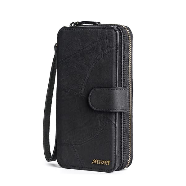 Etui til iPhone 15 Pro sort Flip Wallet med kortholder