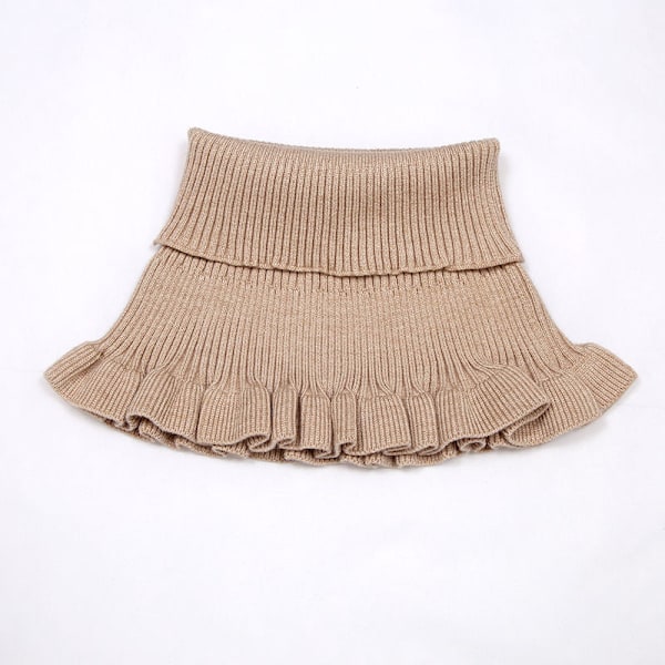 Dame falsk krage Avtakbar halv Skjerf Skjerf Hals Termisk H Camel color