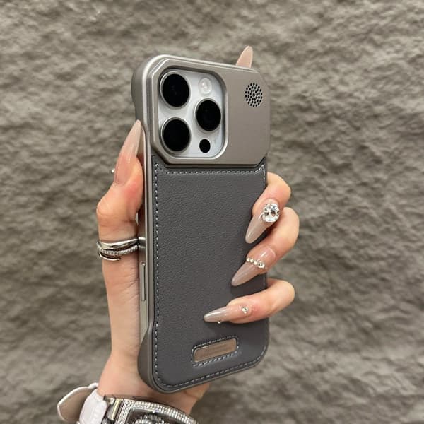 Etui til iPhone 17 Pro Kantløs Aromaterapi Magnet Grå
