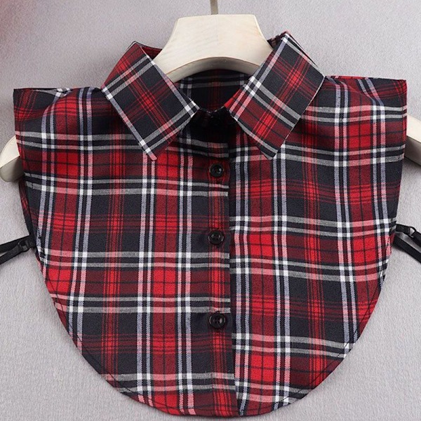 Naisten irrotettava teko-kaulus - Lapsi Kevät, Syksy ja Talvi Blue striped stand collar