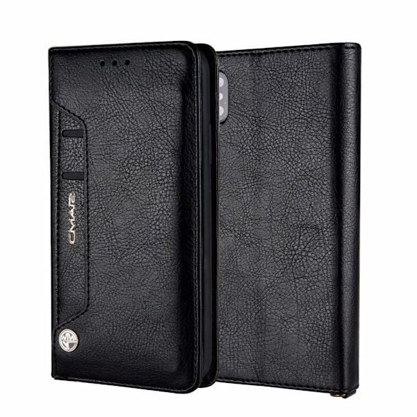 Etui til iPhone 15 Plus sort Roterende Wallet med kortholder og snap-on Flip Wallet med kortholder