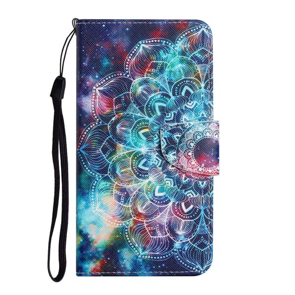 Etui til iPhone 13 Pro Max Stjerne Mandala Malet Print Flip Wallet med Kortholder