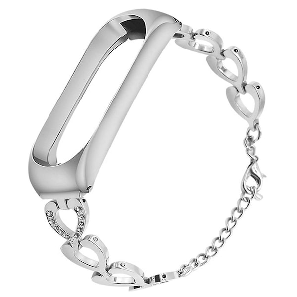 Yhteensopiva Xiaomi Mi Band 3 / 4 -rannekkeen kanssa, Väri: hopea