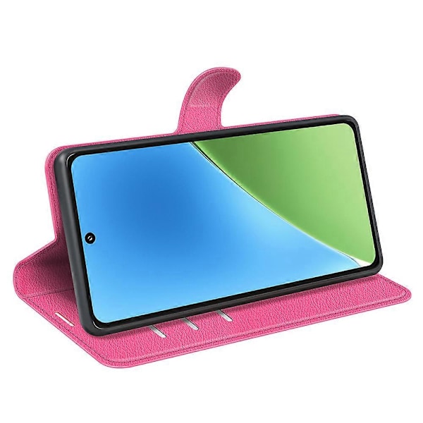 För Xiaomi 15 Fodral Litchi Textur Stötsäkert Läder Plånboks Telefonfodral Rose