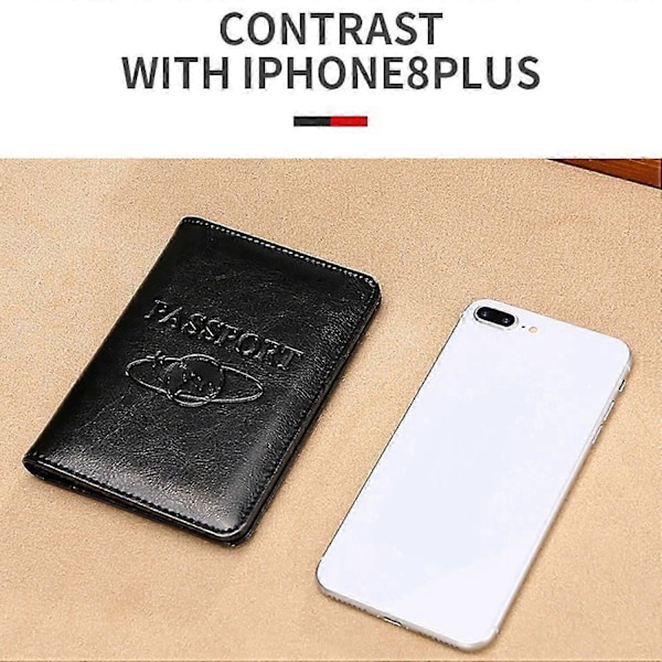Tp-8296 RFID-passikotelo, monitoiminen aitoa nahkaa oleva matkalompakko korttipaikoilla ja lipputaskulla Red