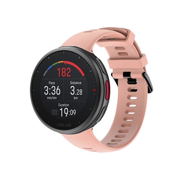 Rosa Silikonarmband kompatibelt med Polar Vantage V2