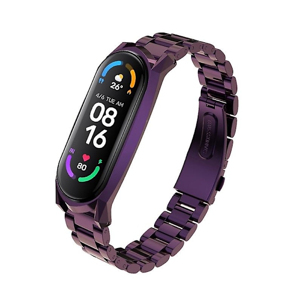 Lilla Lilla kompatibel med Xiaomi Mi Band 6 / 5 / 4 / 3 Rustfrit Stål Urrem
