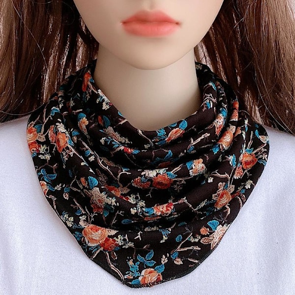 Dame falsk krage Avtakbar halv Silkeskjerf Klimaanlegg [One pack] Leopard Print