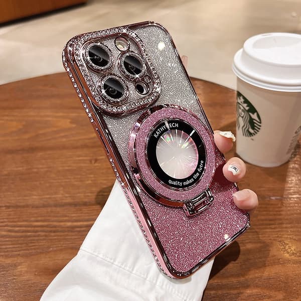 Kotelo iPhone 17 Pro Max Glitter Diamond Accent Electroplated Magnetic Design Noz25331
