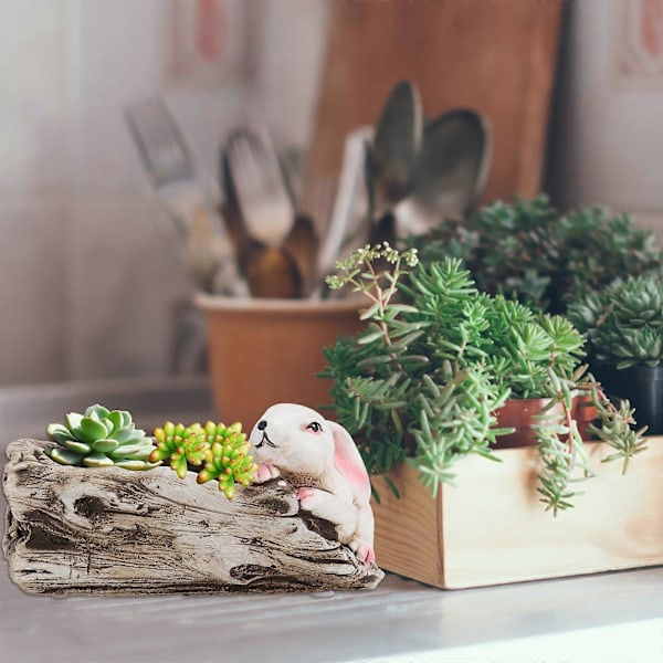 1 st Bedårande Mikro Landskap Blomkruka Kreativ Kanin Suckulent Växter Blomkruka