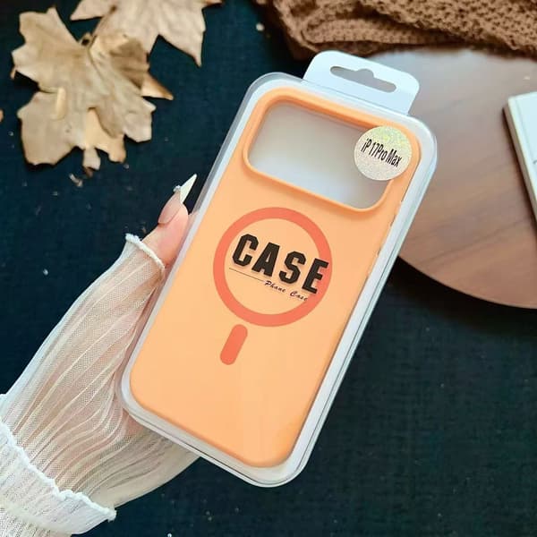 Etui til iPhone 16 Pro Magnetisk Silikon Oransje Noz33070