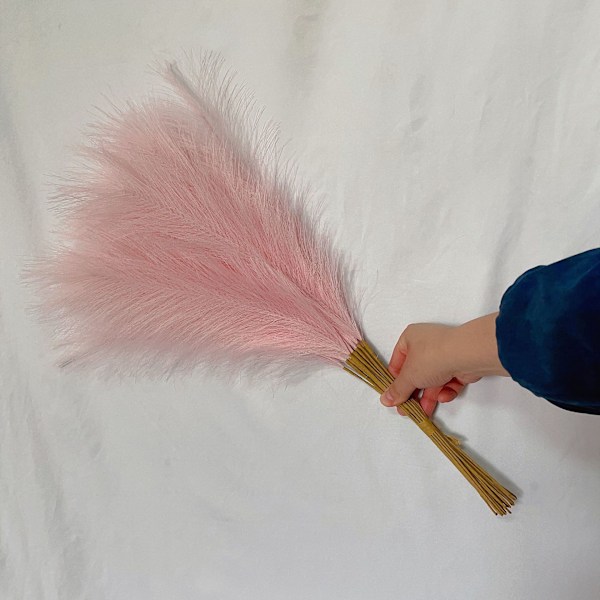 55CM 5/10/20ST Fluffig Pampasgräs Boho Dekor Blomma Falsk Växt Vass Simulerad Bröllopsfest Hem D Matches the image 20PCS