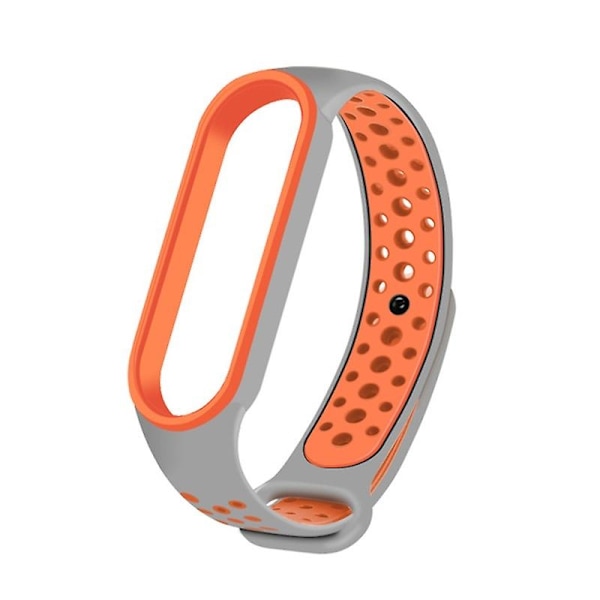 Harmaa Oranssi Harmaa Oranssi yhteensopiva Xiaomi Mi Band 6:n kanssa (ca8856) Silikoni Ranneke