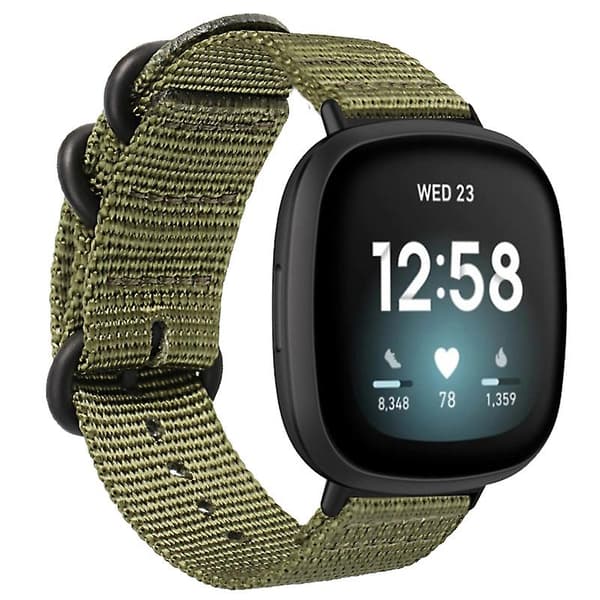Nylonklokkereim kompatibel med Fitbit Versa 4 / Sense 2