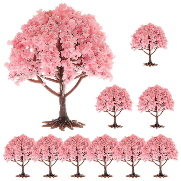 10 stk. Miniatyr Tre 8cm Kunstig Tre Rekvisitt Falsk Plante Bordpynt