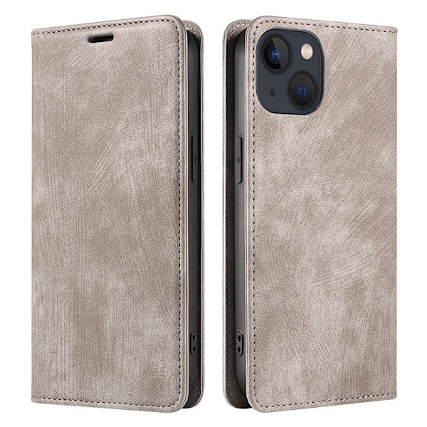 Etui til iPhone 15 PLUS grå Magnetisk Flip