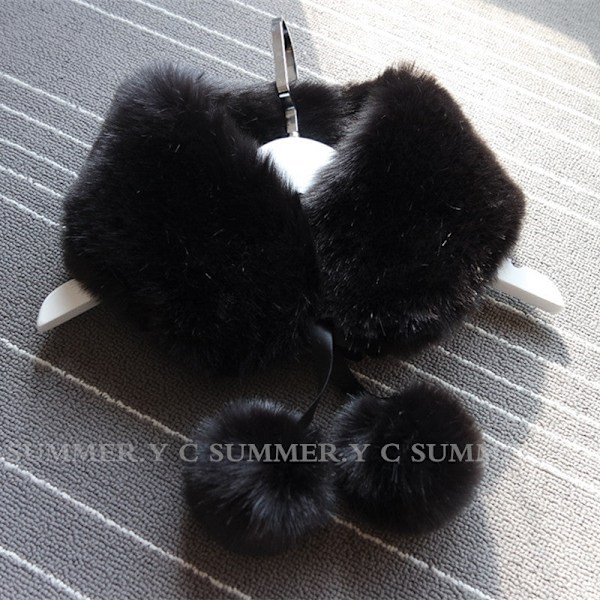 Dame falsk krage Avtakbar halv Kvinnelig Vinter pluss Tianhou Dark gray 56CM