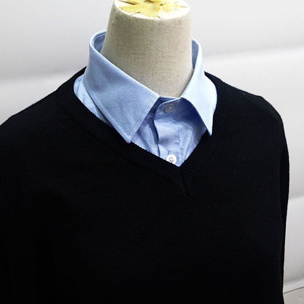 Dame falsk krave Fritid Professionel V Brev Dekoration White collar 38 size 165/84A