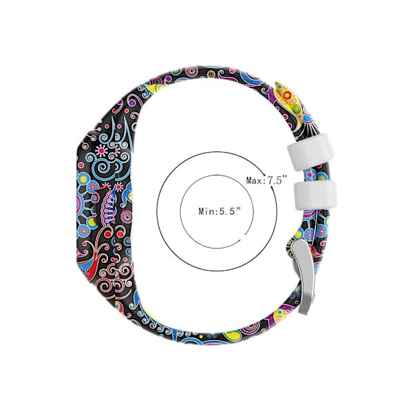 Målat målat kompatibelt med Garmin Vivofit Jr3 Silikon Tryck Klockarmband