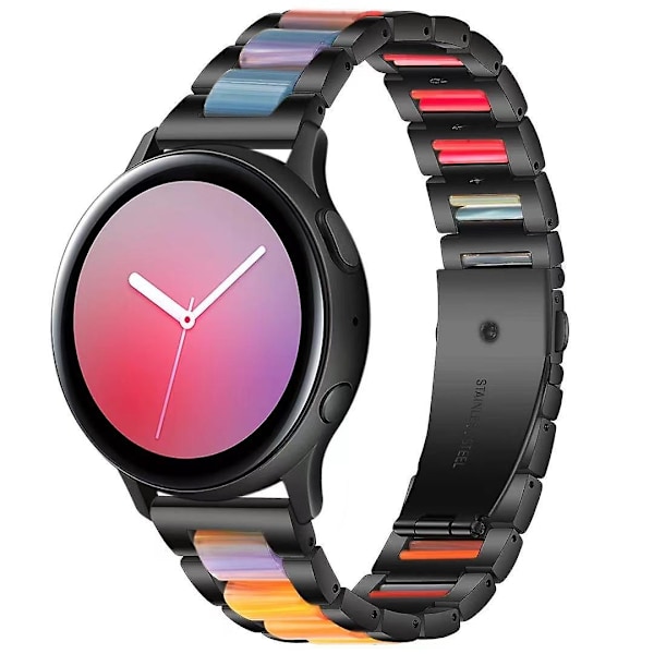 Sort Farve Sort Farve Metal Tre Perler + Resin Rem kompatibel med Huawei Watch Gt 3 42mm / Watch Gt 2 42mm