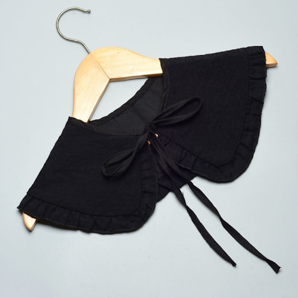 Dame falsk krage Avtakbar halv skulder Avtakbar Versat P03 Black