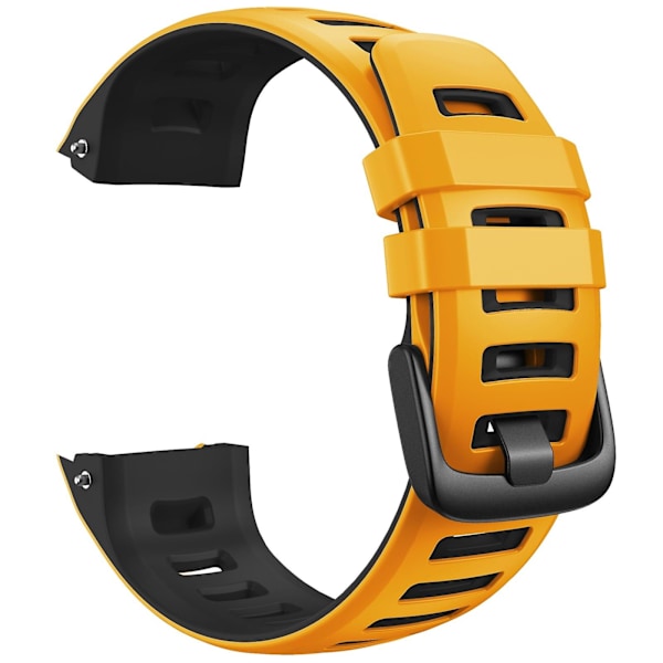 Gul Sort Gul Sort kompatibel med Garmin Instinct Silikone Urrem
