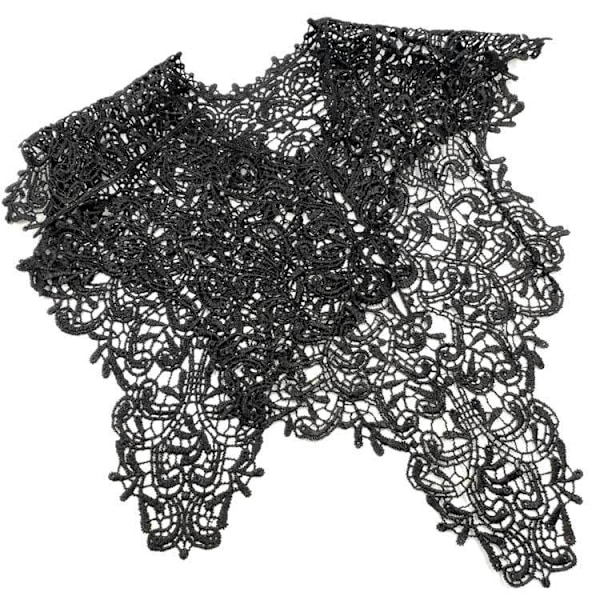 Dame falsk krage Avtakbar halv Allsidig Mote Elegant Black