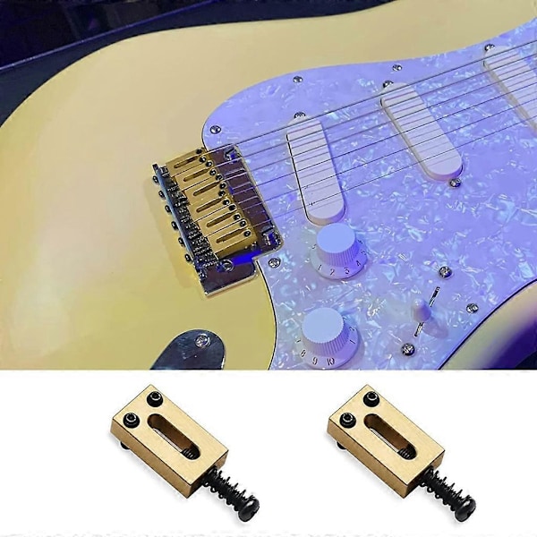 6 stk./pakke Gitarbro-saler i solid messing Messingsaler Erstatninger 10,5 mm Silver