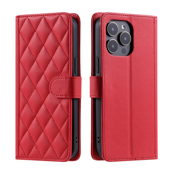 Kotelo iPhone 13PROMAX Punainen ins crossbody timantti Lompakko Korttipidike Käännettävä