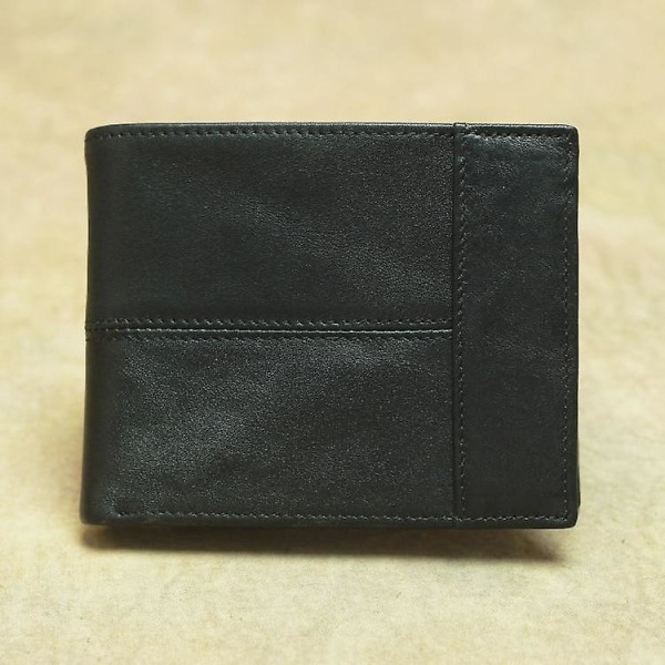 Män Plånböcker i äkta läder Kreditkortshållare Black
