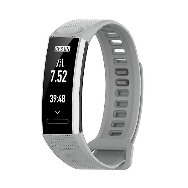 Grå Grå kompatibel med Huawei Band 2 Pro Silikonarmband